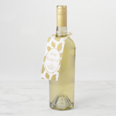 Elegant Gold Autumn Leaves - Happy Thanksgiving Flessenhanger (Schuin)