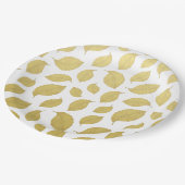 Elegant Gold Autumn Leaves Papieren Bordje (Gekanteld)