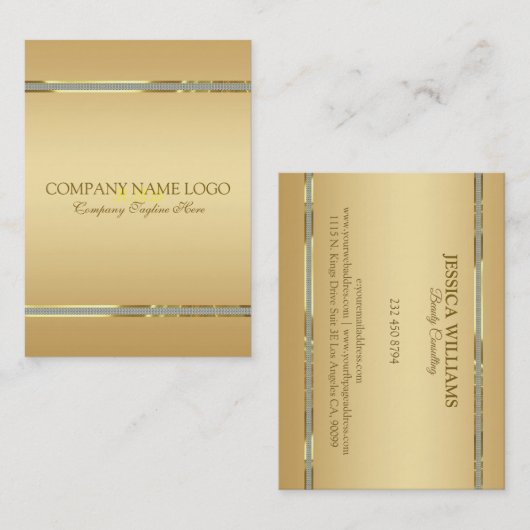 Elegant Gold background, glitter accents 2 Visitekaartje (Voorkant / Achterkant)