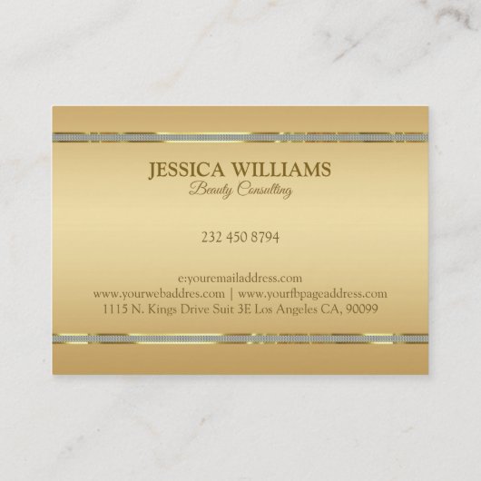 Elegant Gold background, glitter accents 2 Visitekaartje (Achterkant)