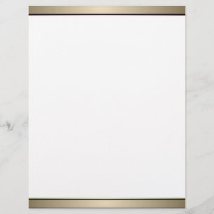 Elegant Gold Band en Black Letterhead