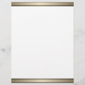 Elegant Gold Band en Black Letterhead (Voorkant)
