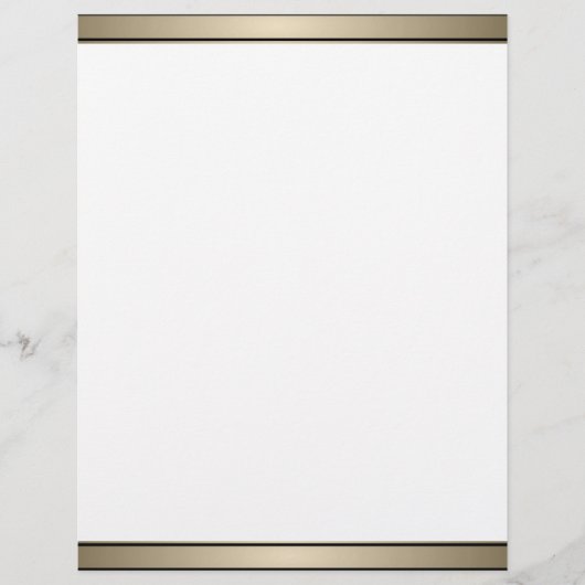Elegant Gold Band en Black Letterhead (Voorkant)