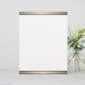 Elegant Gold Band en Black Letterhead (Staand voorkant)