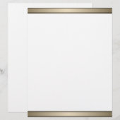 Elegant Gold Band en Black Letterhead (Voorkant / Achterkant)