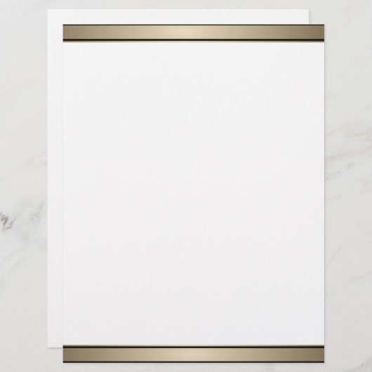 Elegant Gold Band en Black Letterhead (Voorkant / Achterkant)