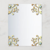 Elegant Gold Baroque Filigree Border Paper (Achterkant)