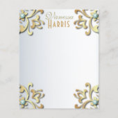 Elegant Gold Baroque Filigree Border Paper (Voorkant)