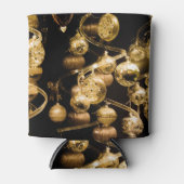 Elegant Gold Baubles en Spiral Pattern Blikjeskoeler (Voorkant)