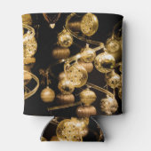 Elegant Gold Baubles en Spiral Pattern Blikjeskoeler (Achterkant)