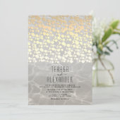 Elegant Gold Beach Wedding Invitation Kaart (Staand voorkant)