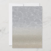 Elegant Gold Beach Wedding Invitation Kaart (Achterkant)