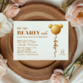 Elegant Gold Bear Balloon Bearly Wait Neutral Kaart