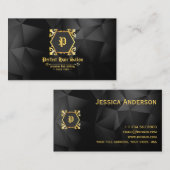 Elegant Gold Beauty Salon Visitekaartje Luxury (Voorkant / Achterkant)