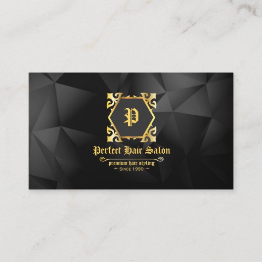 Elegant Gold Beauty Salon Visitekaartje Luxury (Voorkant)