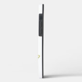 Elegant Gold Bee Monogram Hoesje-Mate iPhone Case (Achterkant / Links)