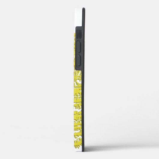 Elegant Gold Bee Monogram Hoesje-Mate iPhone Case (Achterkant / Links)