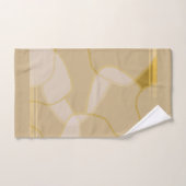 Elegant Gold Beige Abstract Floral Pattern Bad Handdoek (Handdoek)