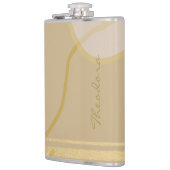 Elegant Gold Beige Abstract Floral Pattern Heupfles (Links)