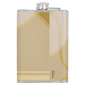 Elegant Gold Beige Abstract Floral Pattern Heupfles (Achterkant)