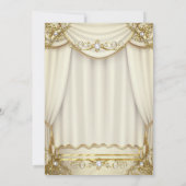 Elegant Gold Beige Cream Pearl Drapes Kaart (Achterkant)
