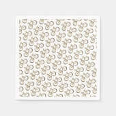 Elegant Gold Bike Pattern fietscyclist Servetten (Voorkant)