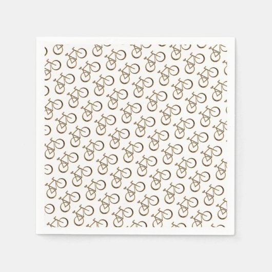 Elegant Gold Bike Pattern fietscyclist Servetten (Voorkant)