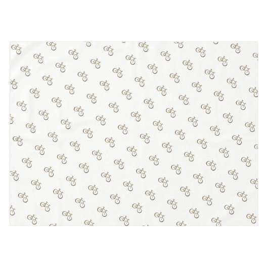 Elegant Gold Bike Pattern fietscyclist Tafelkleed (Voorkant (Horizontaal))