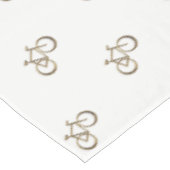 Elegant Gold Bike Pattern fietscyclist Tafelkleed (Gekanteld)