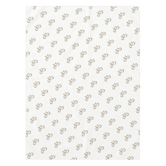 Elegant Gold Bike Pattern fietscyclist Tafelkleed (Voorkant)