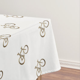 Elegant Gold Bike Pattern fietscyclist Tafelkleed