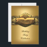 Elegant Gold Birthday Party Mannen 60th 50th 40th Kaart<br><div class="desc">Elegant Gold Birthday Party Mannen 60th 50th 40th all ages Birthday Party nodigt man man uit.</div>