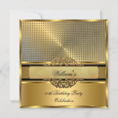 Elegant Gold Birthday Party Mannen Mans 3 Kaart (Voorkant)