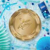 Elegant Gold Birthday Party Paper Bord (Feest)