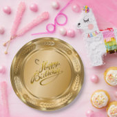 Elegant Gold Birthday Party Paper Bord (Feest)