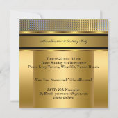 Elegant Gold Birthday Party Royal Mans 2 Kaart (Achterkant)