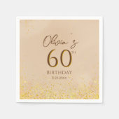 Elegant Gold Birthday Party Servet (Voorkant)