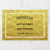 Elegant Gold Birthday Weddenschap Custom Likeurfles Etiket (Enkel label)