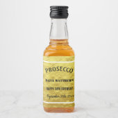 Elegant Gold Birthday Weddenschap Custom Likeurfles Etiket (Voorkant)