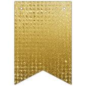 Elegant Gold Black 50th party's festivation foil Vlaggetjes (Eerste vlag)