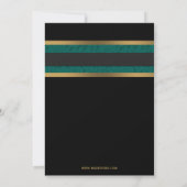 Elegant Gold Black Aqua Corporate Party Invitation Kaart (Achterkant)