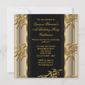 Elegant Gold Black Asian Bamboe Caramel beige Kaart (Voorkant)