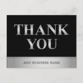 Elegant Gold Black Business w / LOGO - BEDANKT Briefkaart (Voorkant)