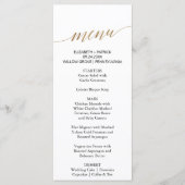 Elegant Gold & Black Calligraphy Dinner Menu Kaart (Voorkant)