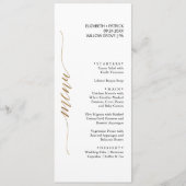 Elegant Gold & Black Calligraphy Dinner Menu Kaart (Voorkant)