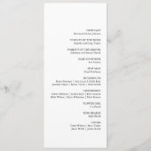 Elegant Gold & Black Calligraphy Wedding Programmakaart (Achterkant)