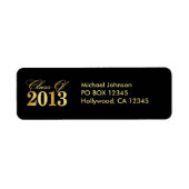 Elegant Gold / Black Class of 2013 Labels (Voorkant)