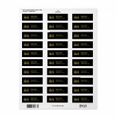 Elegant Gold / Black Class of 2013 Labels (Full Sheet)