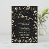 Elegant Gold Black Company kerst Kaart (Staand voorkant)