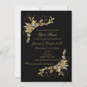 Elegant Gold Black Corporate party Invitation Kaart (Voorkant)